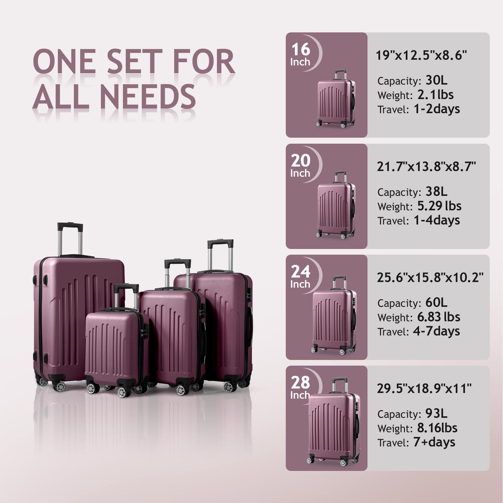 Vertical Striped Four In One Suitcase - Image 10