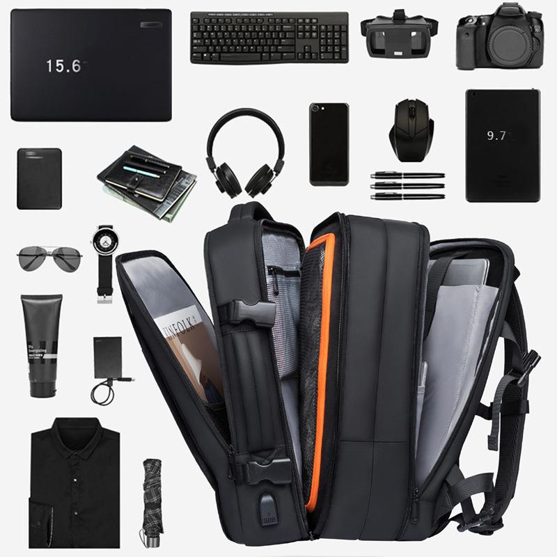 Foldable Large Capacity Business Backpack Men's Travel Bag Waterproof Backpack - Image 3
