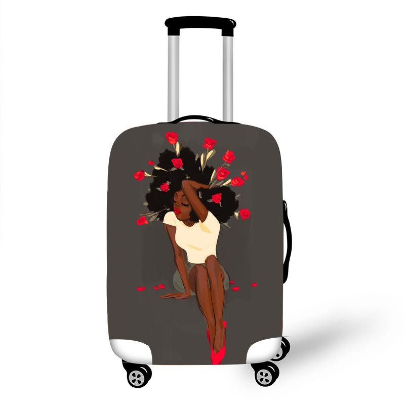 Nopersonality African Art Girl Travel Accessories Luggage Cover Suitcase Protection Baggage Dust Cover Stretch Fabrics 18-30inch - Image 7