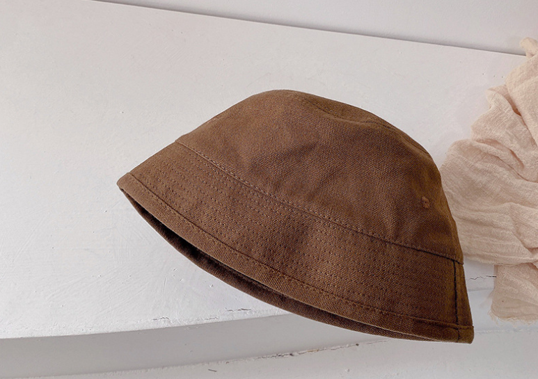 South Korea'S Same Style Baby Boys And Girls Spring And Autumn Vintage Fisherman Hat 1-3 Year Old Visor Hat - Image 4