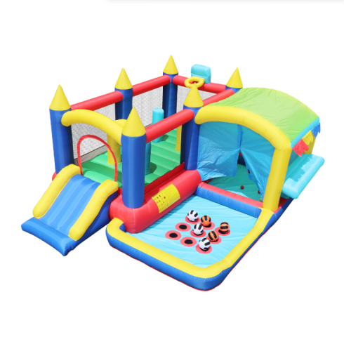 7 In 1 Inflatable Bounce House, Bouncy House With Ball Pit For Kids Indoor Outdoor Party Family Fun, Obstacles, Toddler Bouncy Castle With Ball Pit For Birthday Party Gifts - Image 8