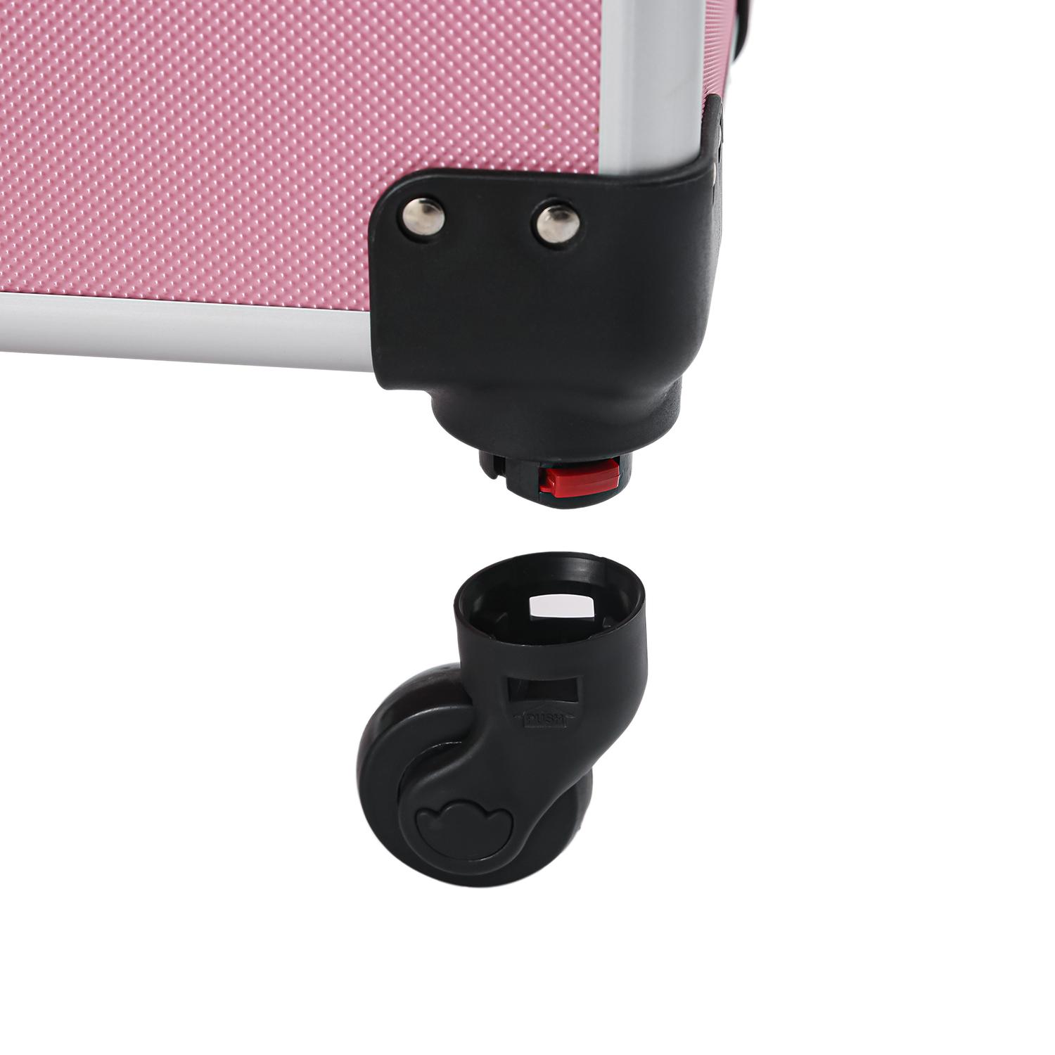 4-in-1 Aluminum Alloy, Trolley, Vanity Case, Embroidery Box - Image 5