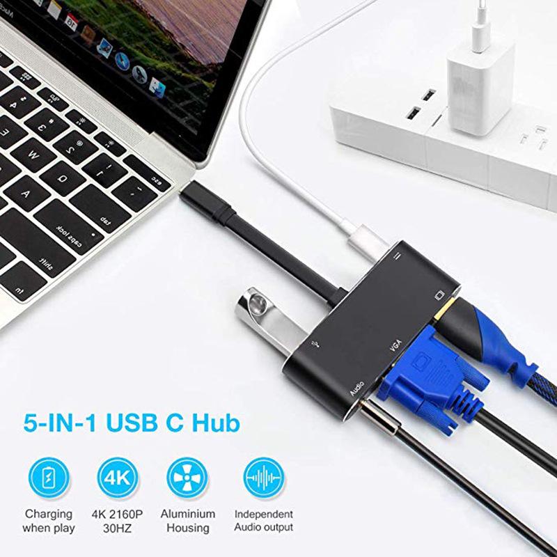 Type-c to HDMI VGA 5-in-1 HD dual display converter - Image 5