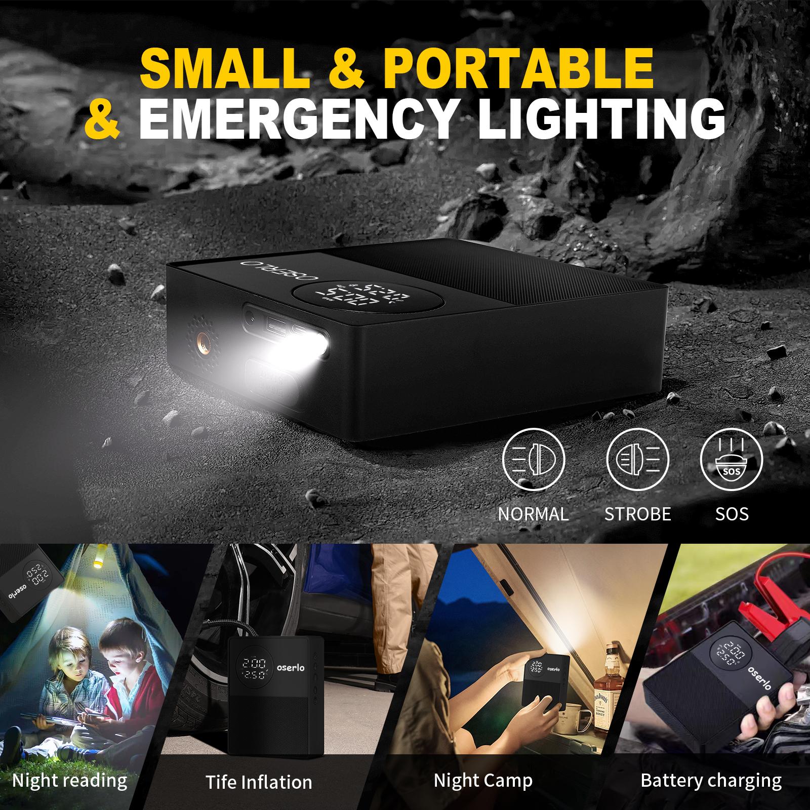 Car Emergency Starting Power Supply, Inflatable Pump, Emergency Lighter Battery, 3-in-1, Suitable For 12V8.5L Displacement Gasoline Vehicles, 12V5L Diesels Vehicles, New Energy Vehicles - Image 7