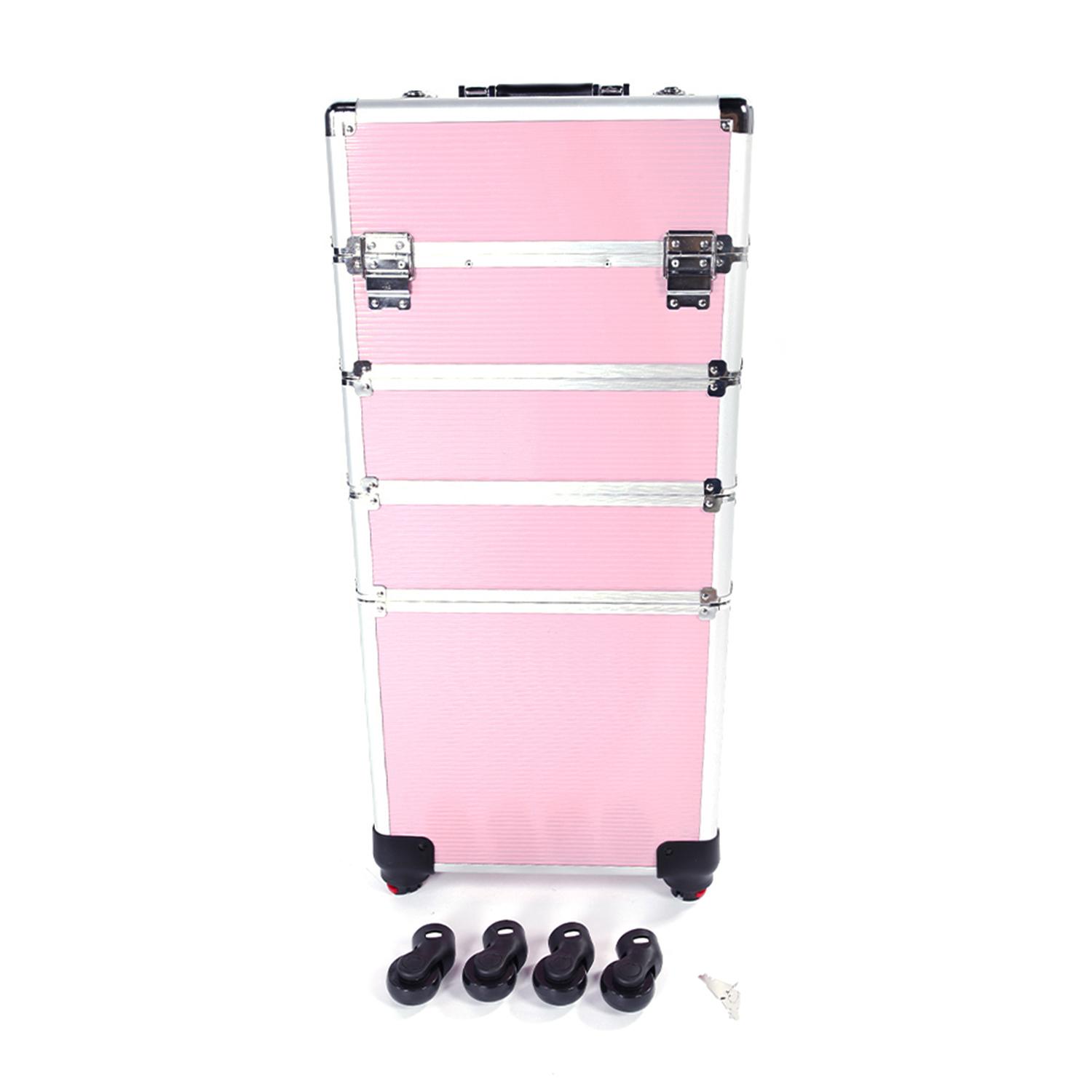 4-in-1 Aluminum Alloy, Trolley, Vanity Case, Embroidery Box - Image 2