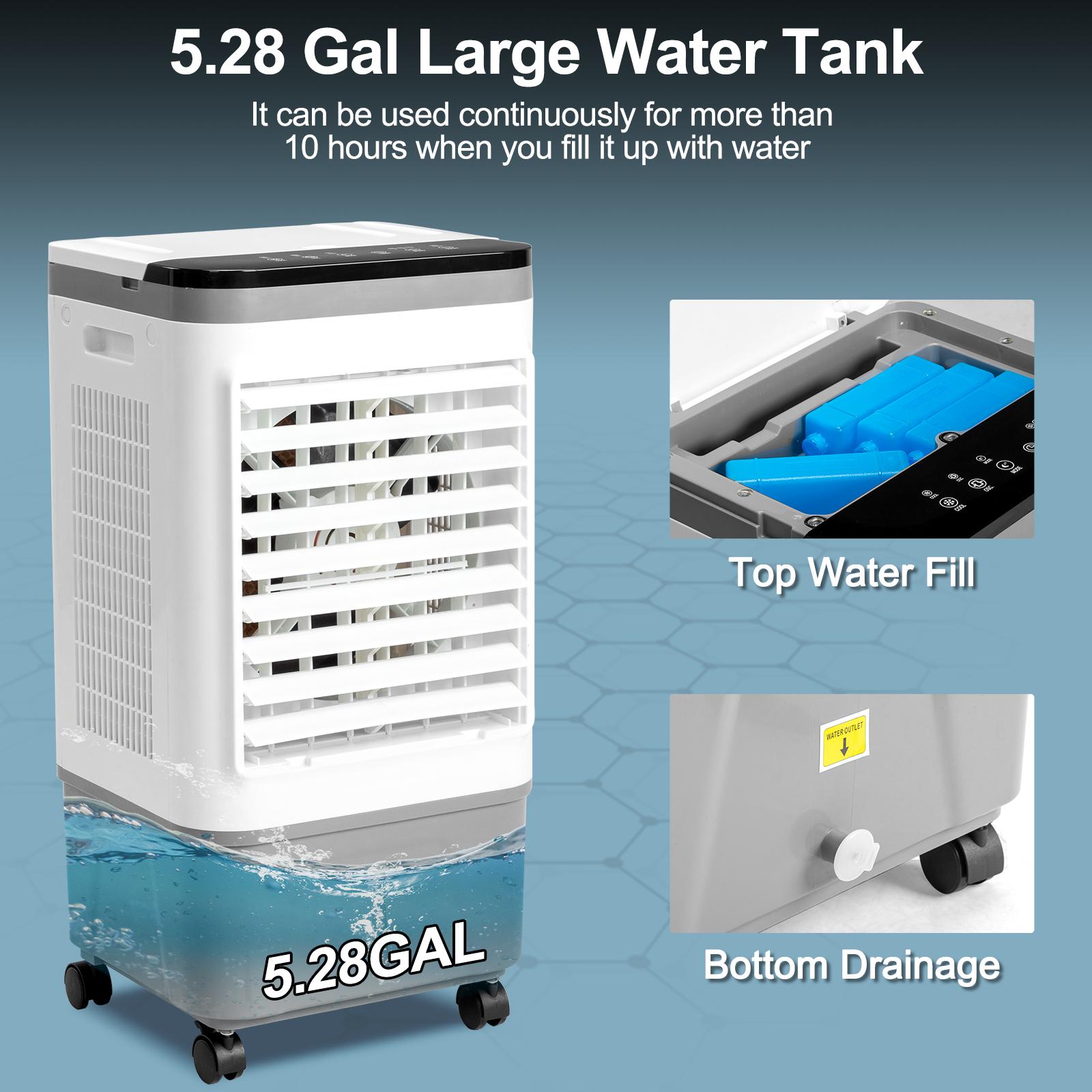 American Specification, Evaporative Air Cooler, Fan, Cooling And Humidification 3-in-1, 12-hour Timer - Image 6