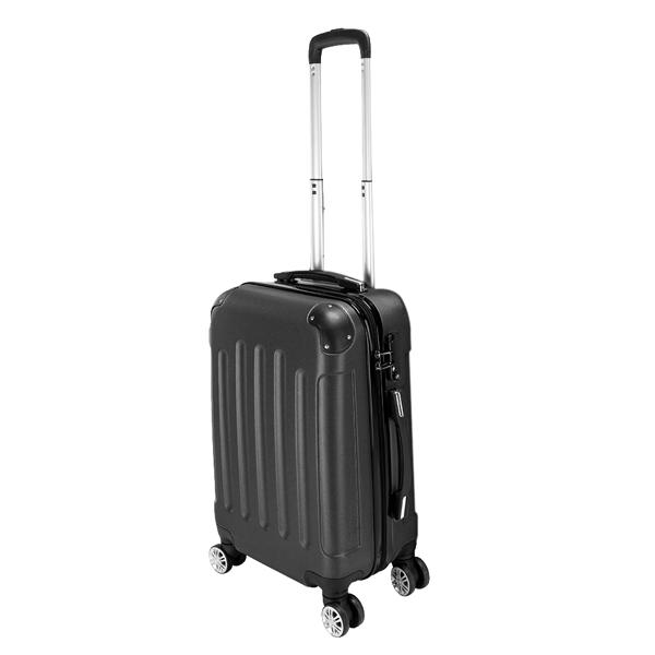 3-in-1 ABS Trolley Case 20 Inches-24 Inches-28 Inches Black - Image 3