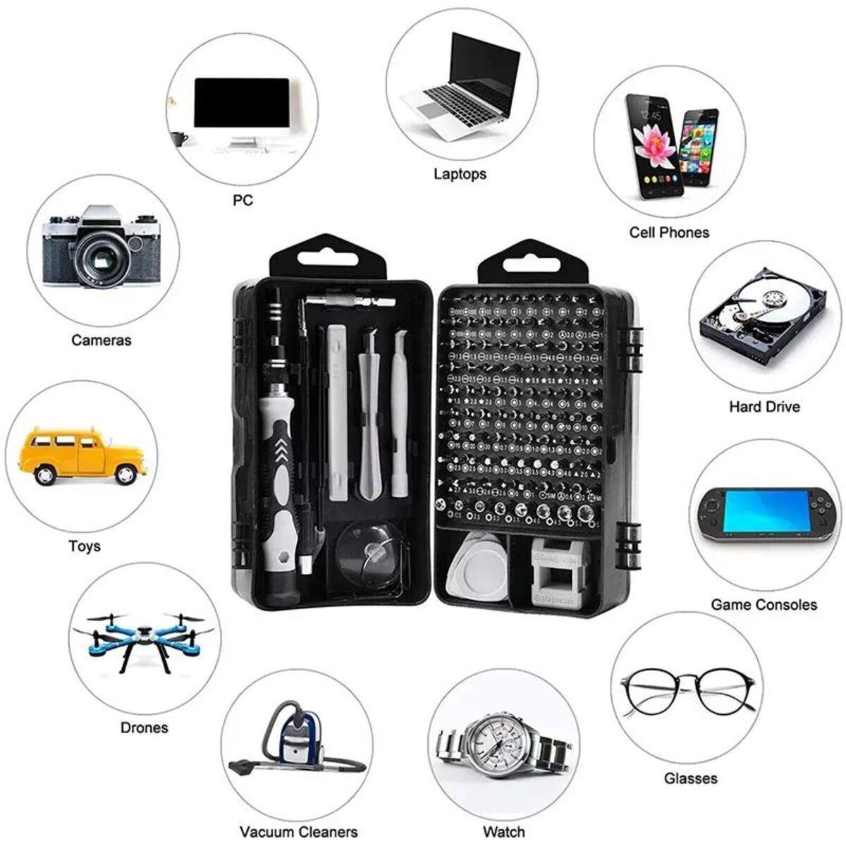 115 In 1 Precision Screwdriver Set,  Super Durable Mini Professional Magnetic Repair Tool Kit, Small Screwdriver For Phone, Computer, Watch, Laptop, Macbook, Eyeglass, Electronic - Image 2