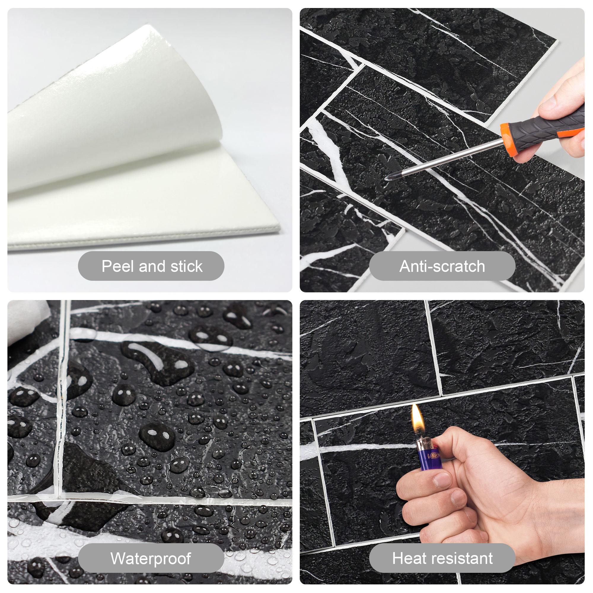 100 Tiles Peel And Stick Backsplash 3 In. X 5.9 In. X 0.12 In. PVC Subway Wall Tile, White ,12 Sq. Ft.Case--Prohibited From Being Sold On Wayfair And Amazon Platforms - Image 5