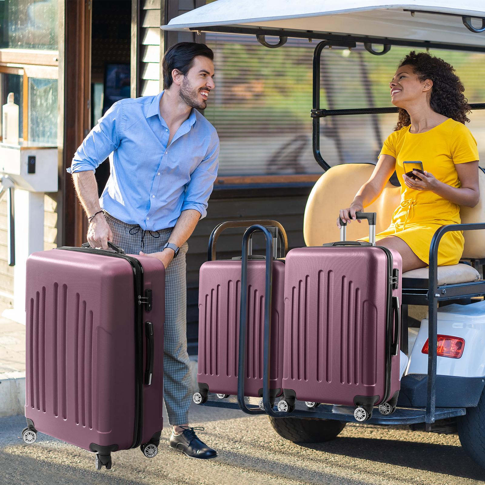 Vertical Striped Four In One Suitcase - Image 7
