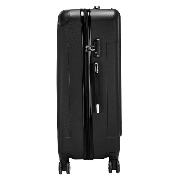 3-in-1 ABS Trolley Case 20 Inches-24 Inches-28 Inches Black - Image 4