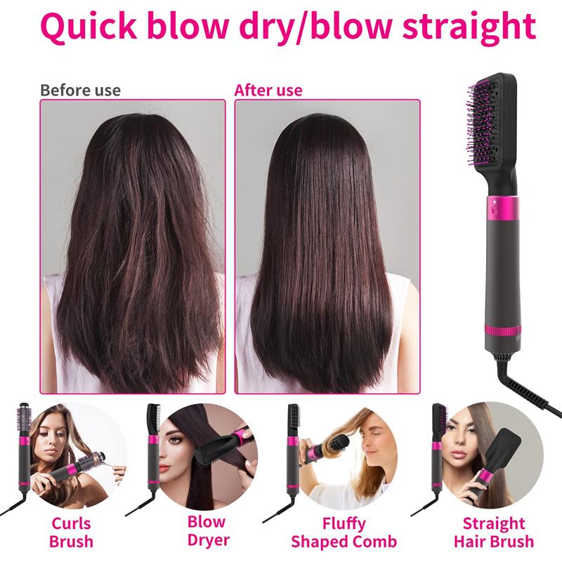 Professional 5 In 1 Hair Dryer Brush Dryer And Straightening Brush Electric Hair Styling Tool Automatic Hair Curler Beauty Supplies Gadgets - Image 3