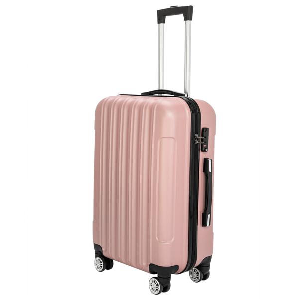 Vertical 3-in-1 Spinner Wheel With Handle Trolley Box 20in 24in 28in ABS Aluminum Alloy Trolley Fashion Color - Rose Gold - Image 3