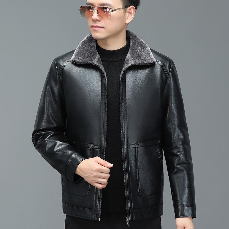 Sheepskin Leather And Fur In One Dad Outfit - Image 3