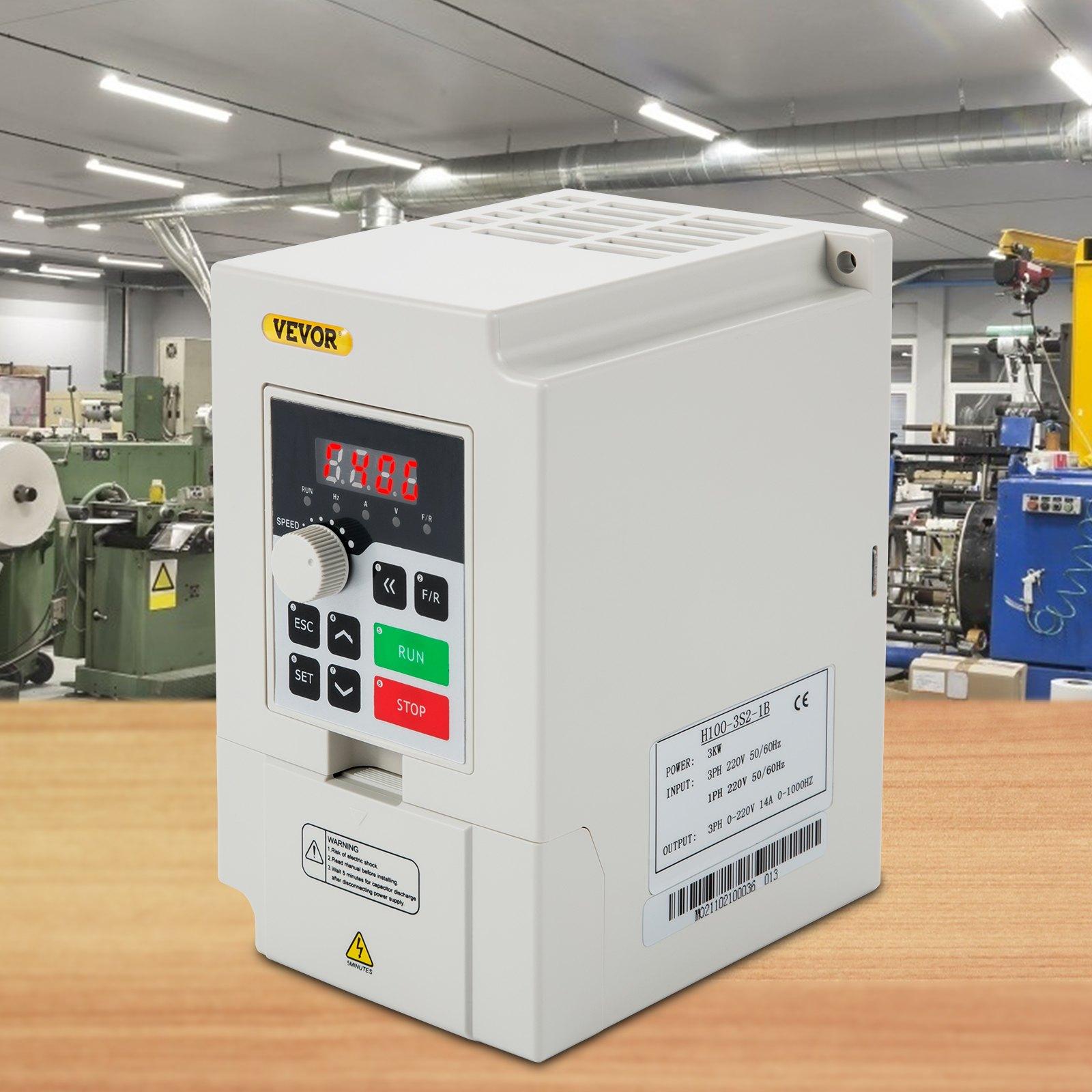 Variable Frequency Drive, AC 220V Input 3KW Variable Frequency CNC Drive Inverter Converter, VFD 4HP 1 Or 3 Phase Input, 3 Phase Output, CNC Motor Inverter Converter For Motor Speed Control - Image 10