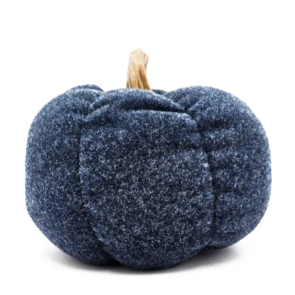 A Set Of 3 Deep Blue Pumpkin Decorations - Image 3