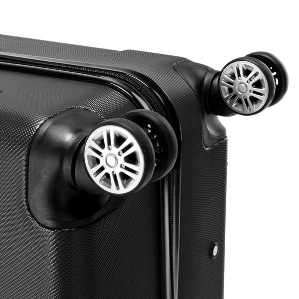 3-in-1 ABS Trolley Case 20 Inches-24 Inches-28 Inches Black - Image 8