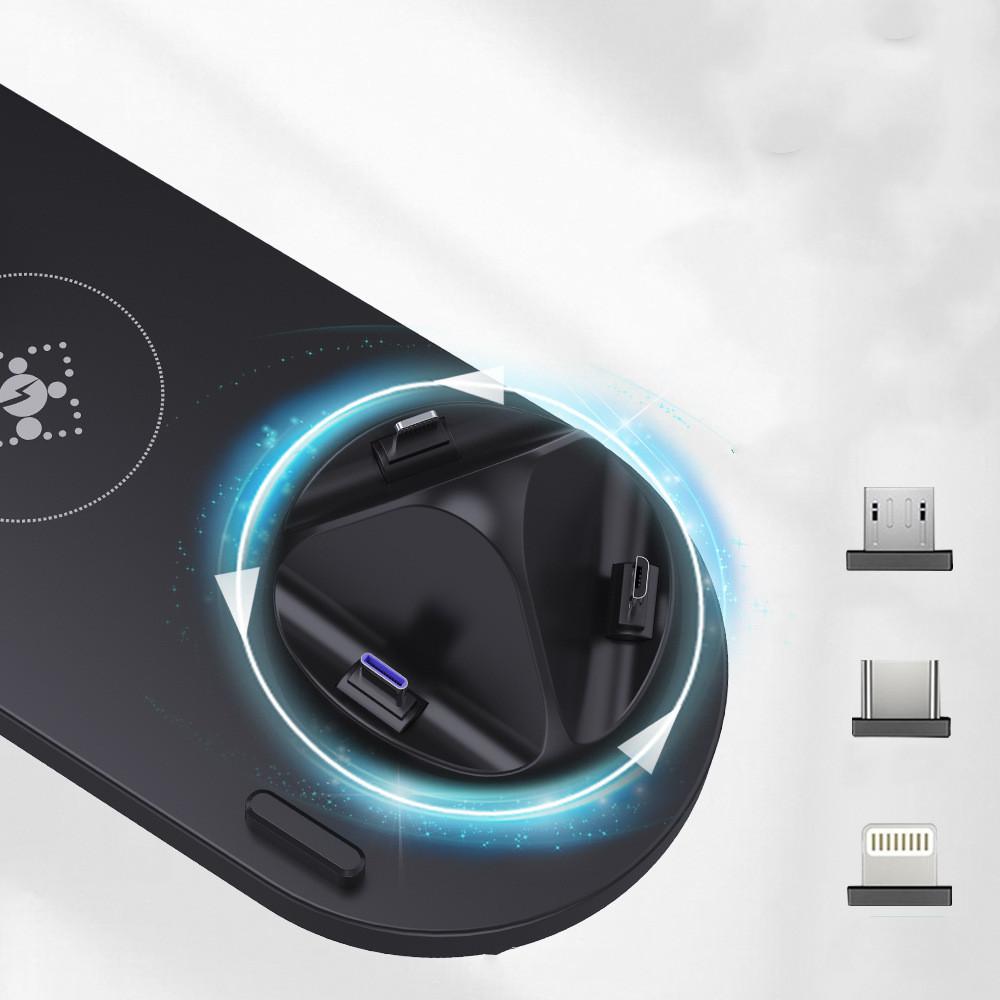 Plastic 3 In 1 Wireless Charger Stand Fast - Image 5