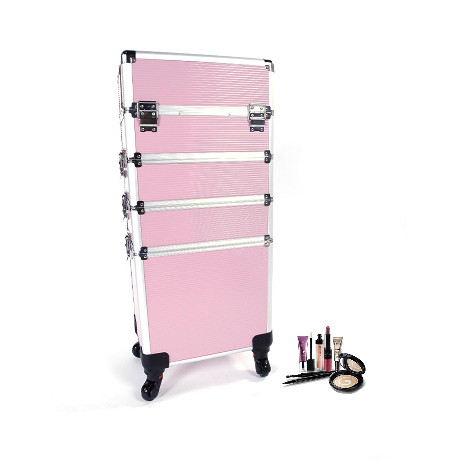 4-in-1 Aluminum Alloy, Trolley, Vanity Case, Embroidery Box - Image 10