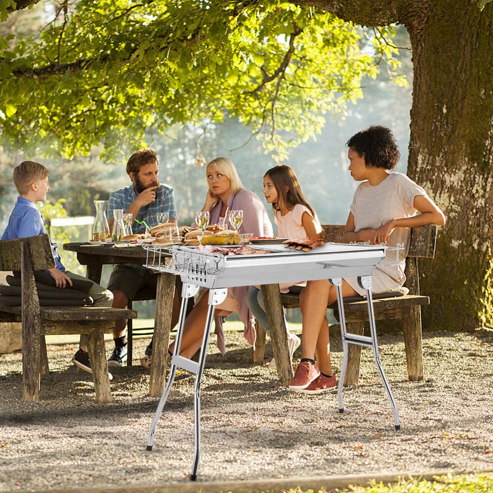 1 0 0x31x71cm Silver Stainless Steel Barbecue - Image 8