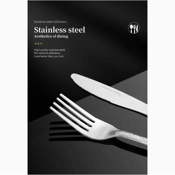 Product Name  Deluxe Premium Cutlery Flatware Set For The Home  Stainless Steel Cutlery Service With 1 Dinner Fork, 1 Dinner Knife, 1 Dinner Spoon And 1 Tea Spoon  Durable, Elegant And Rust  Resista - Image 2
