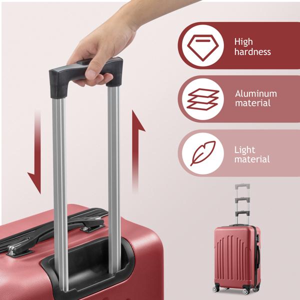 Curved Vertical Stripe 4-in-1 Trolley Case 16in 20in 24in 28in ABS Aluminum Alloy Tie Rod - Image 8