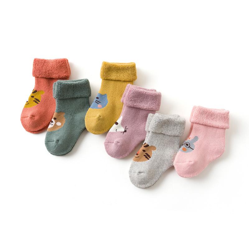 Baby Terry-in-tube Cartoon Animal Cotton Socks - Image 3