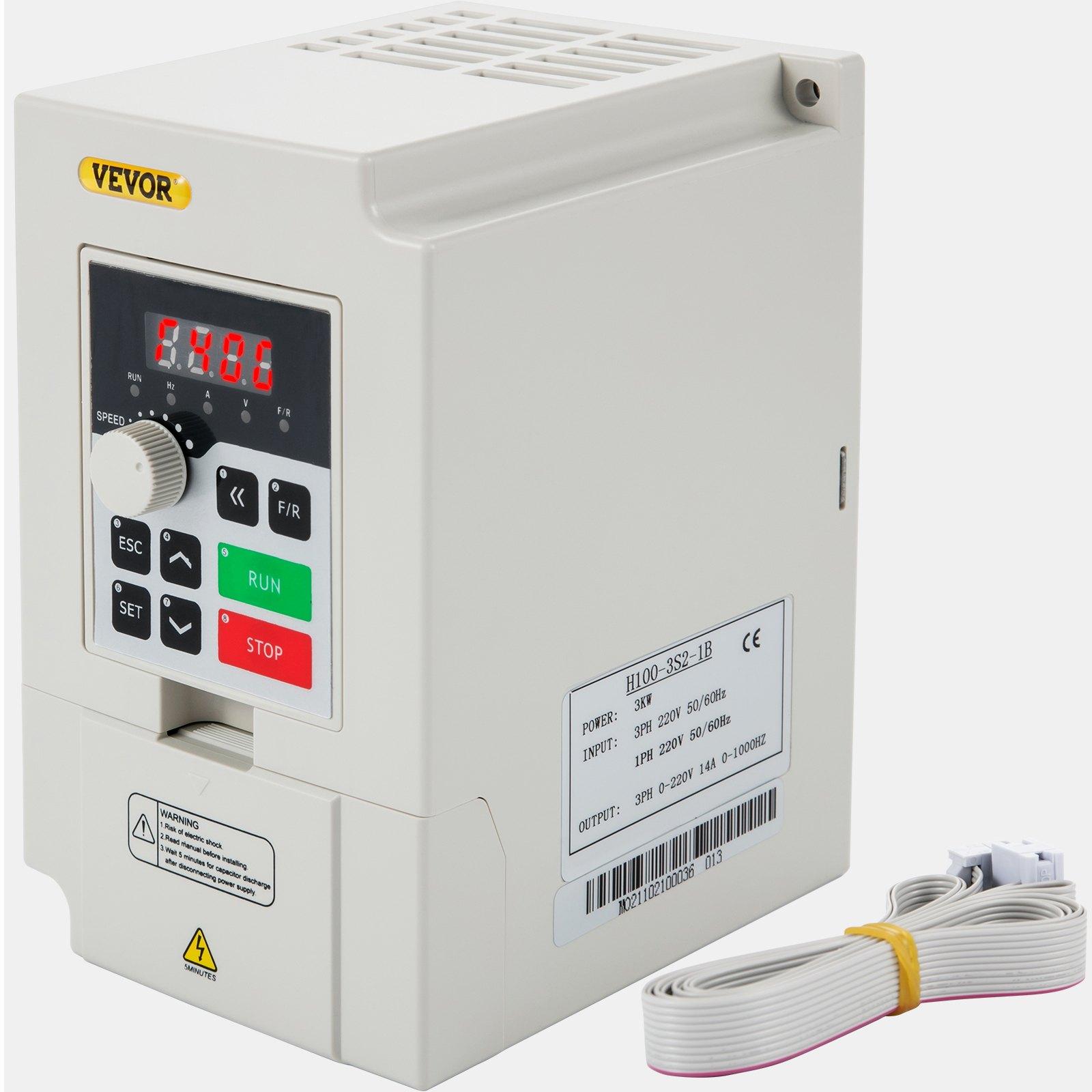 Variable Frequency Drive, AC 220V Input 3KW Variable Frequency CNC Drive Inverter Converter, VFD 4HP 1 Or 3 Phase Input, 3 Phase Output, CNC Motor Inverter Converter For Motor Speed Control - Image 4