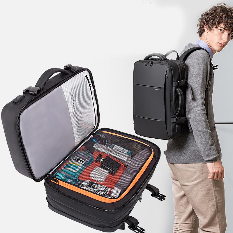 Foldable Large Capacity Business Backpack Men's Travel Bag Waterproof Backpack - Image 5
