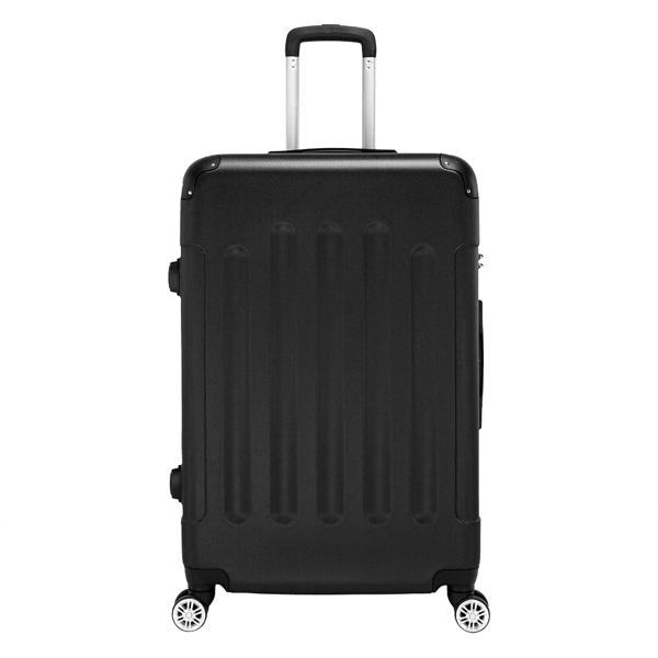 3-in-1 ABS Trolley Case 20 Inches-24 Inches-28 Inches Black - Image 9