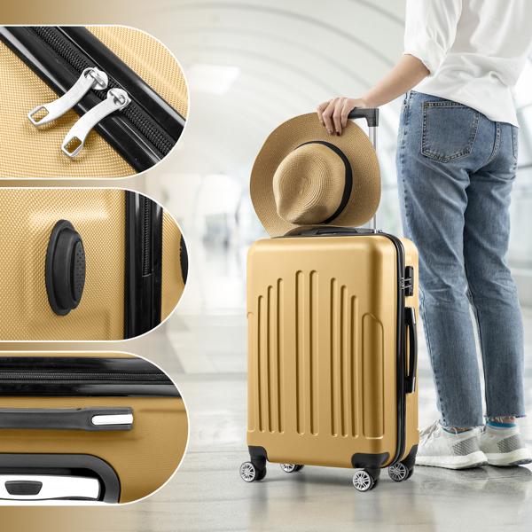 Vertical Striped Four In One Suitcase - Image 10