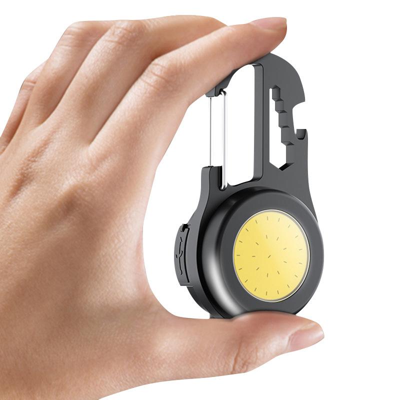 6 IN 1 Multi-functional Mini Keychain Lamp Super Bright Small Flashlight Aluminum Alloy Work Lamp - Image 2