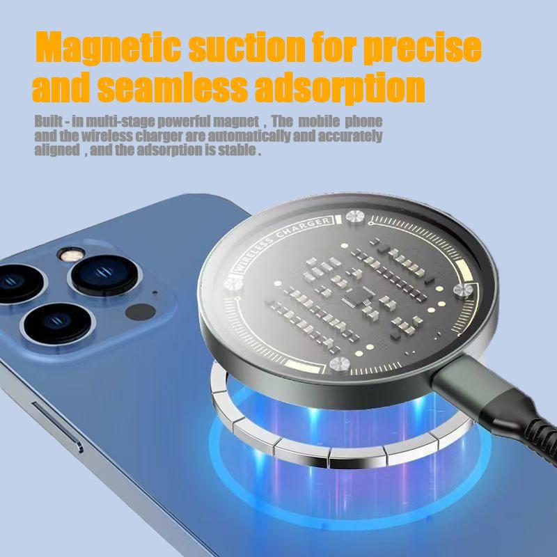 IPhone 17 Pro Pro Max Wireless Charger 15W Magnetic Wireless Fast Charging, Compatible With IPhone 12, 13, 14, 15, 16, And 17 Pro, Pro Max Series Models - Image 5