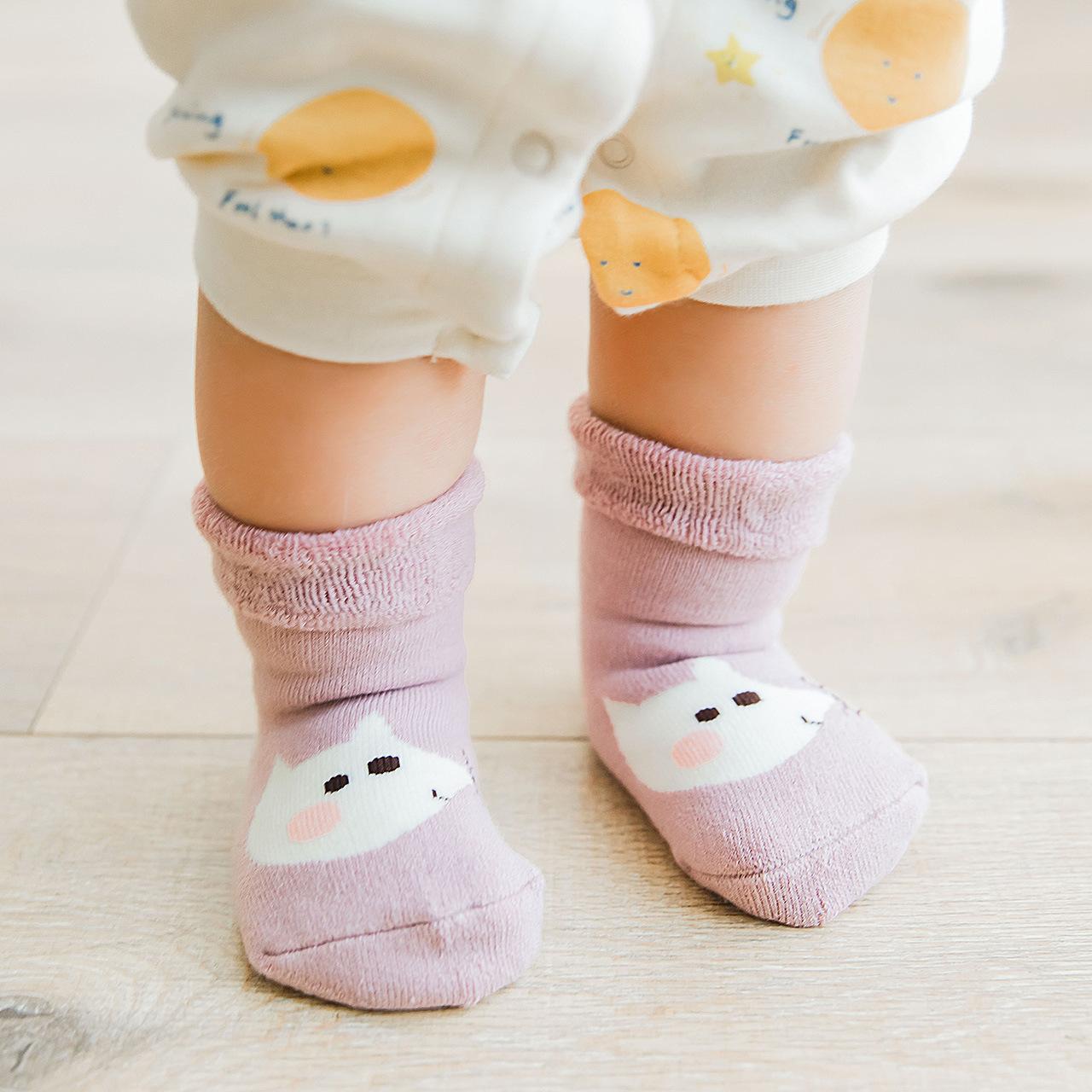 Baby Terry-in-tube Cartoon Animal Cotton Socks