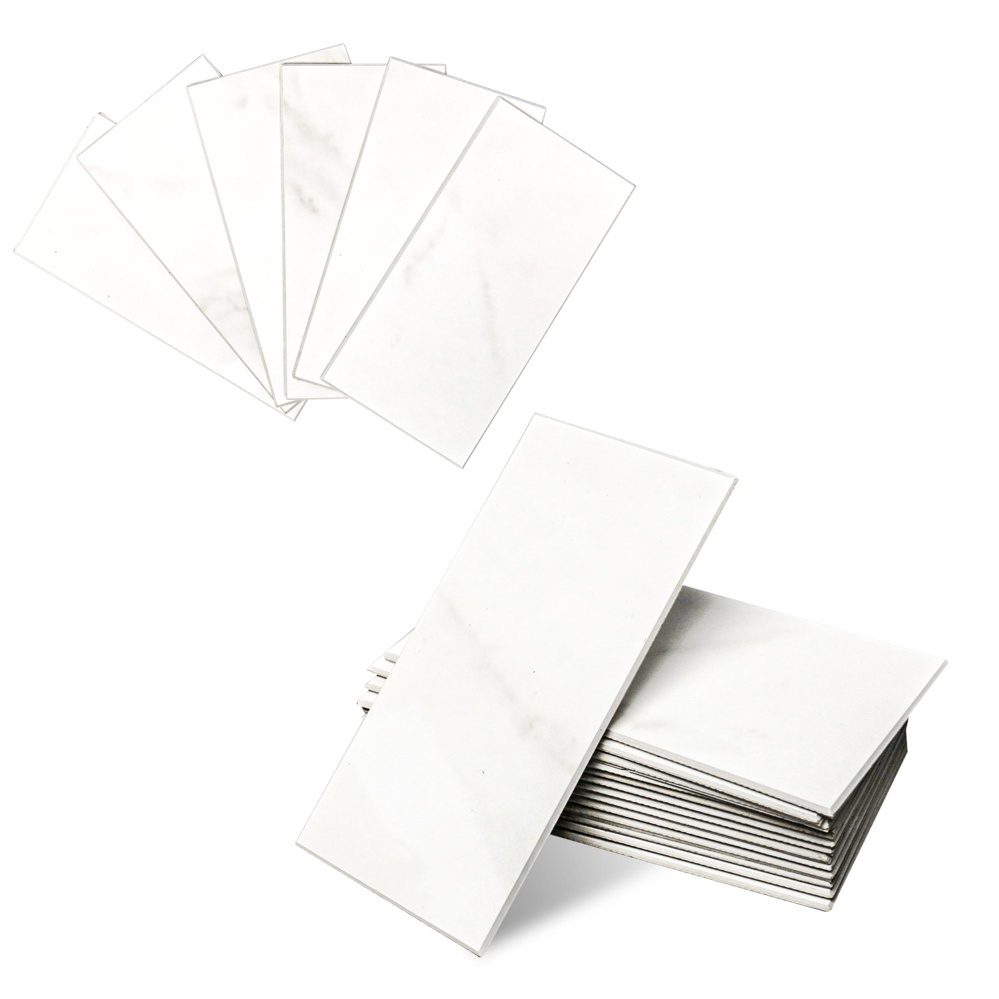 100 Tiles Peel And Stick Backsplash 3 In. X 5.9 In. X 0.12 In. PVC Subway Wall Tile, White ,12 Sq. Ft. Case---Prohibited From Being Sold On Wayfair And Amazon Platforms - Image 2