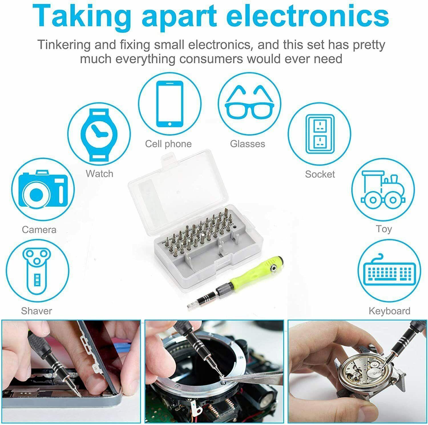 32 IN 1 Small Magnetic Screwdriver Set Torx Driver Professional Repair Tool Kit - Image 5