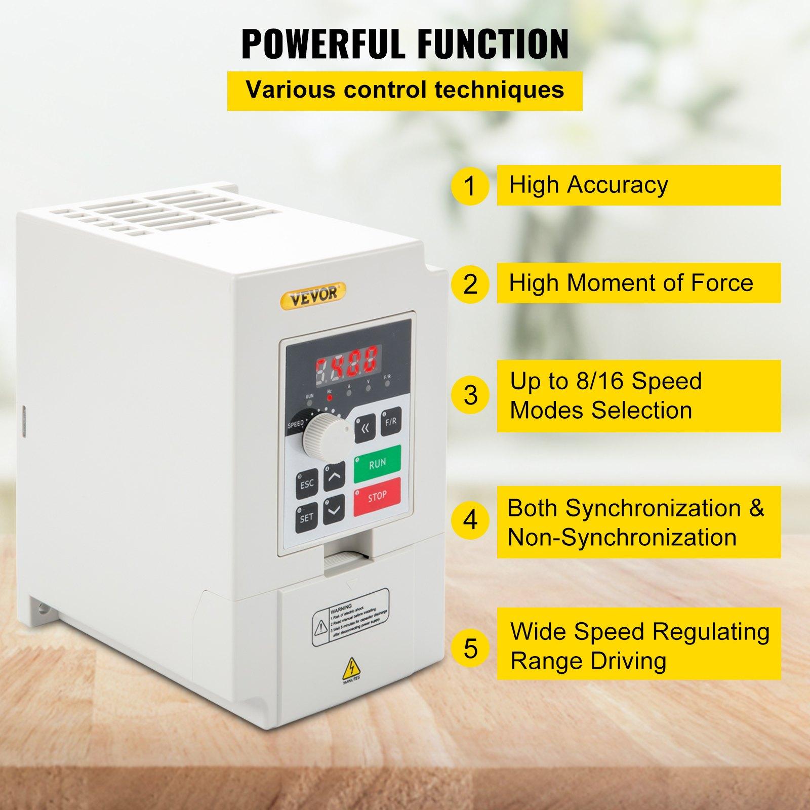 Variable Frequency Drive, AC 220V Input 3KW Variable Frequency CNC Drive Inverter Converter, VFD 4HP 1 Or 3 Phase Input, 3 Phase Output, CNC Motor Inverter Converter For Motor Speed Control - Image 3