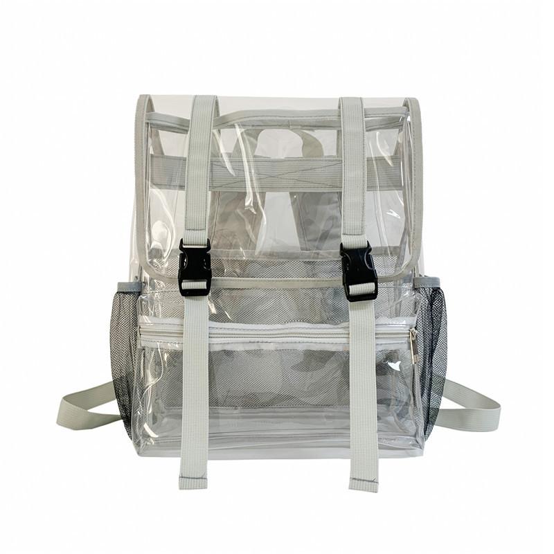 Men And Women's Fashion Transparent Flap Travel Duffel Bag - Image 6