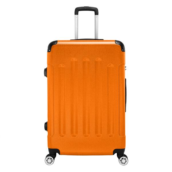 3-in-1 ABS Trolley Case 20 Inches, 24 Inches, 28 Inches Orange - Image 5