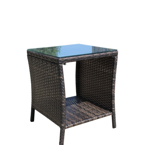 Outdoor Patio Furniture 1 Coffee Table With Clear Tempered Glass - Image 7