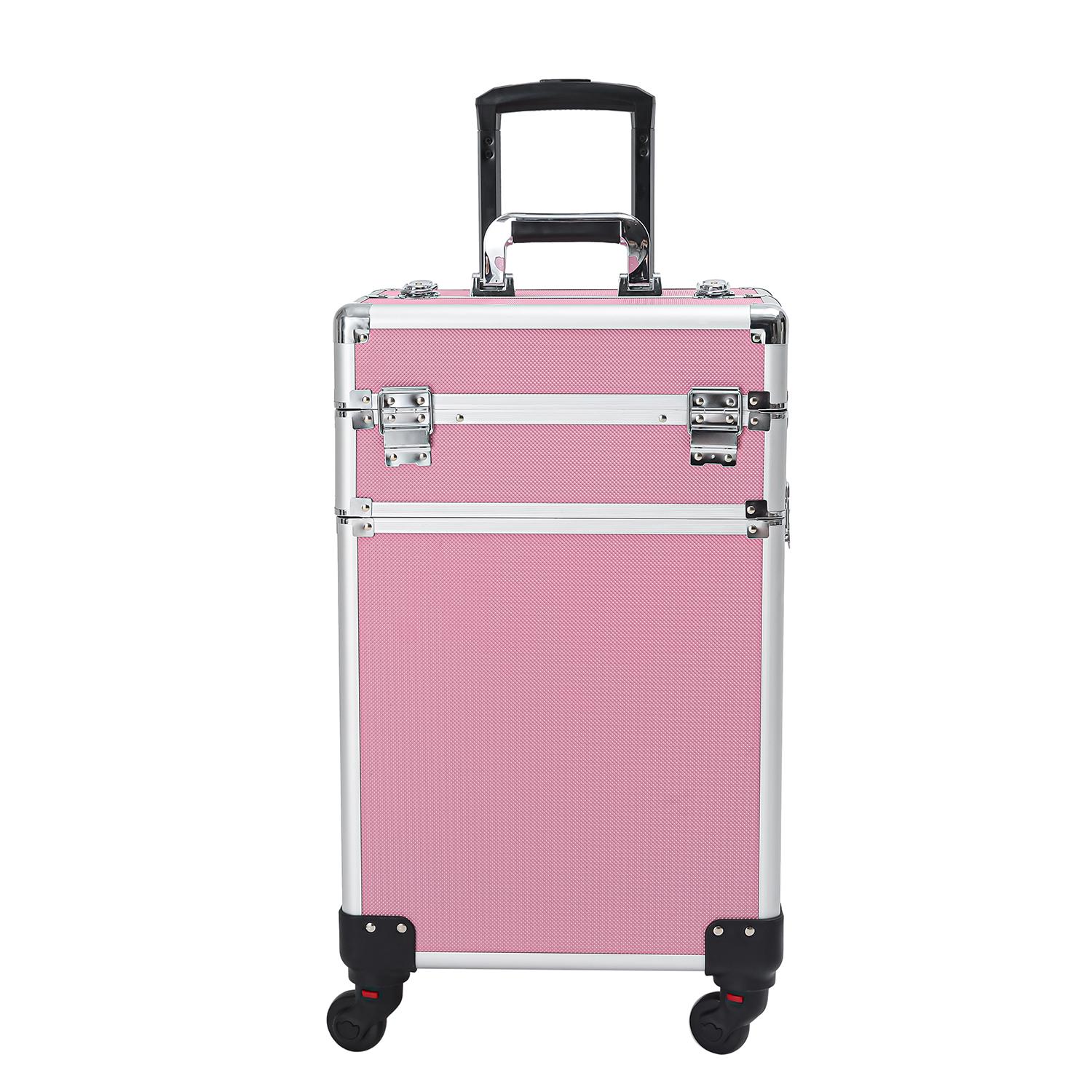4-in-1 Aluminum Alloy, Trolley, Vanity Case, Embroidery Box - Image 4
