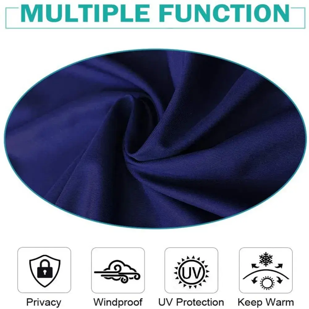 50 In. X 120 In. Indoor Outdoor Curtains Grommet Curtain On Top And Bottom 1 Panel - Image 2