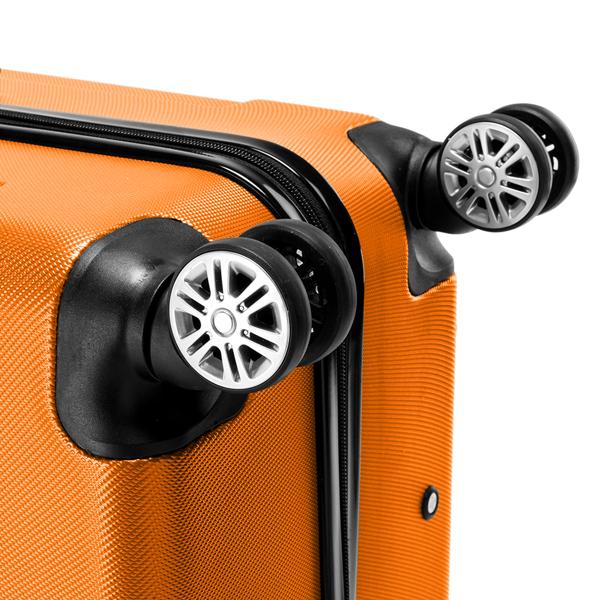 3-in-1 ABS Trolley Case 20 Inches, 24 Inches, 28 Inches Orange - Image 10