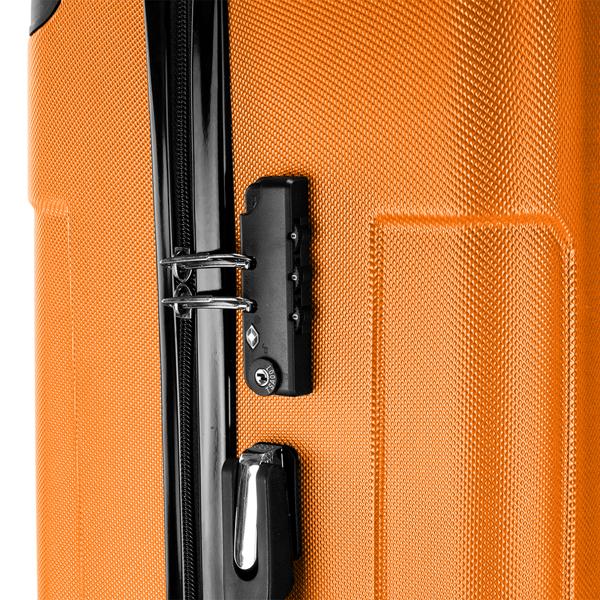 3-in-1 ABS Trolley Case 20 Inches, 24 Inches, 28 Inches Orange - Image 7