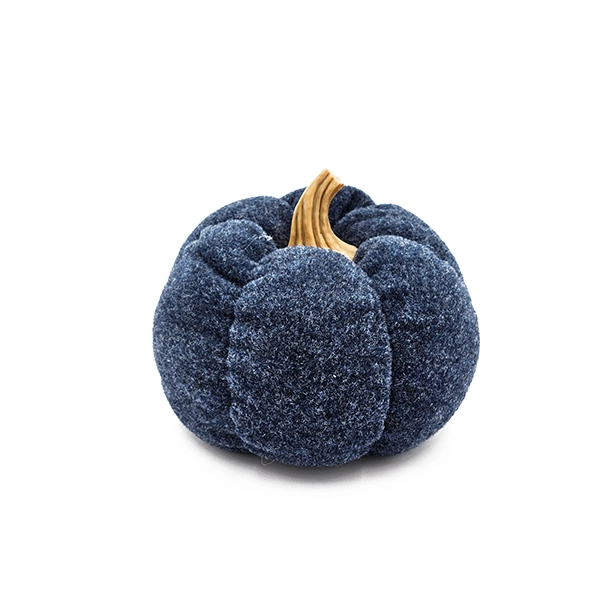 A Set Of 3 Deep Blue Pumpkin Decorations - Image 2
