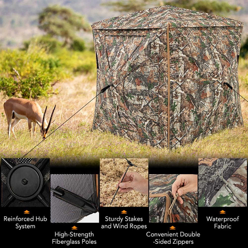 5-IN-1 Detachable Hunting Blind For 2-3 People With Skylight - Image 9