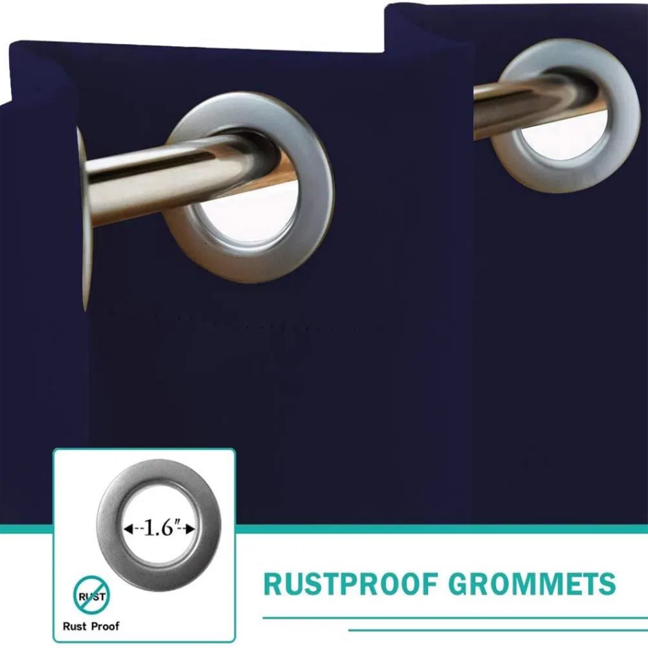 50 In. X 120 In. Indoor Outdoor Curtains Grommet Curtain On Top And Bottom 1 Panel - Image 6