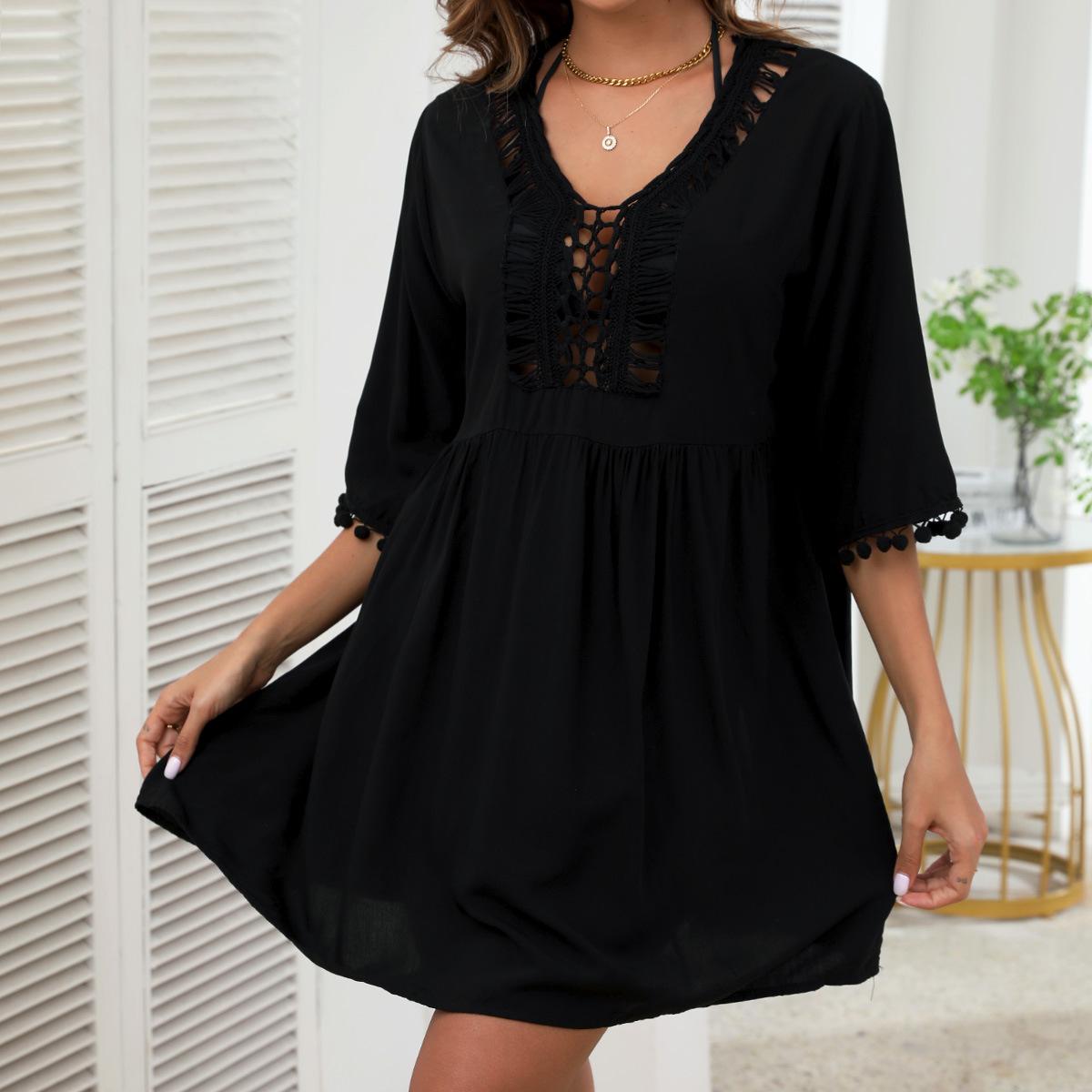 Women's V-neck Vacation Loose Dress - Image 4