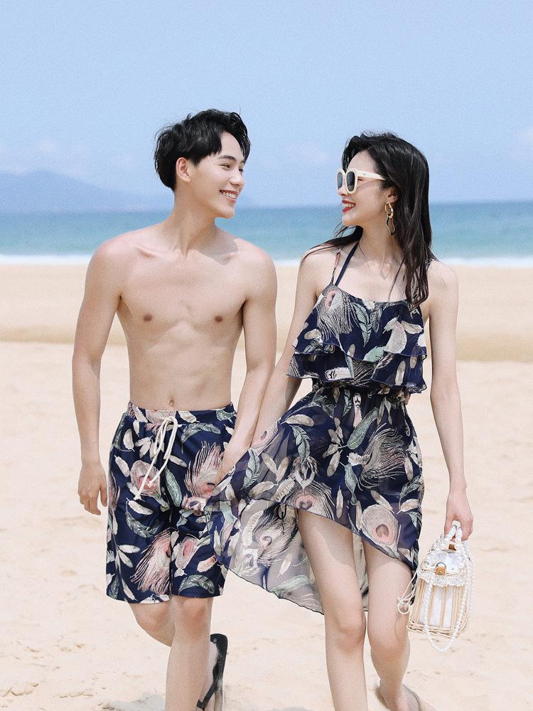 Seaside Beach Couple Honeymoon Vacation Swimsuit - Image 2