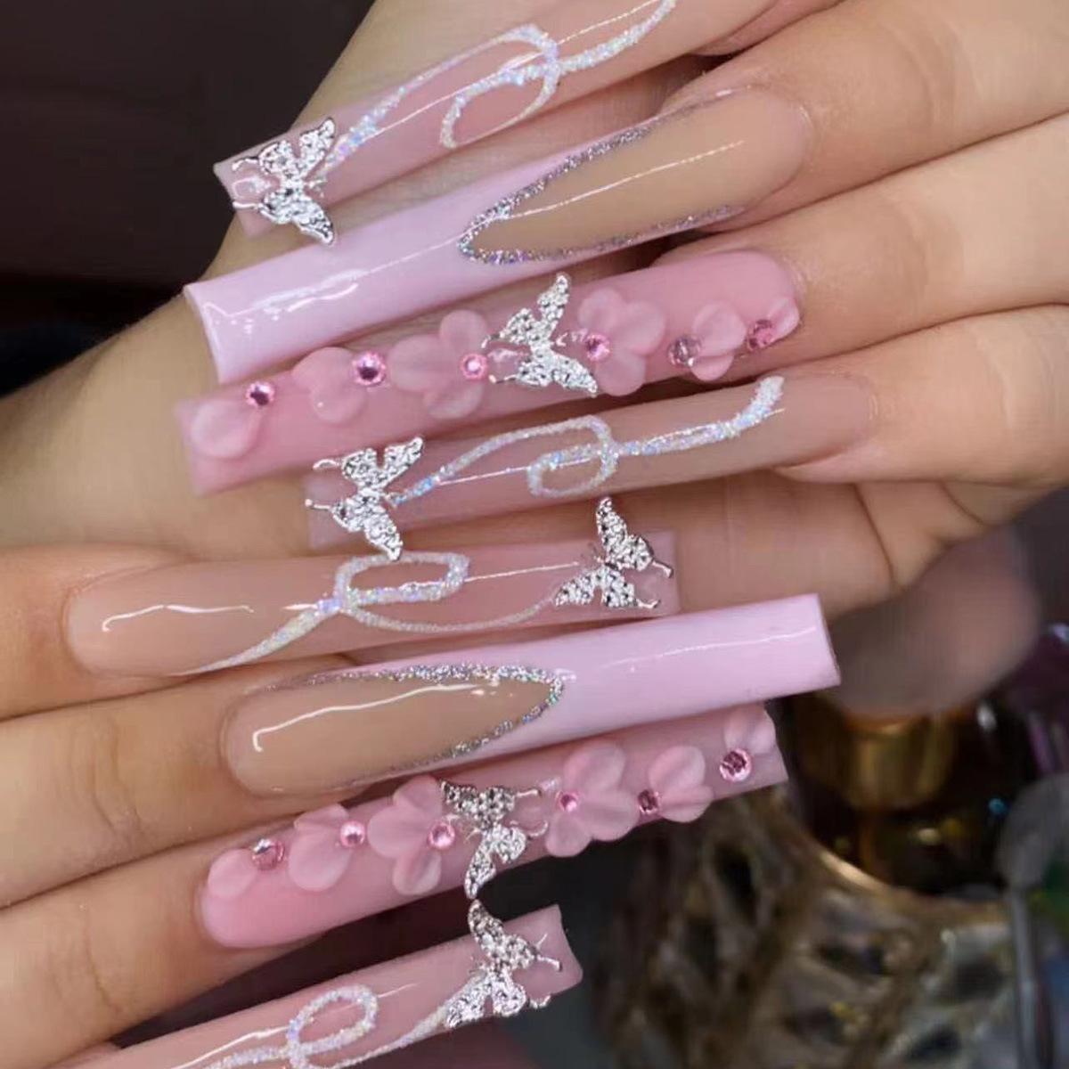 Flower Diamond In The Debris Nail Sticker